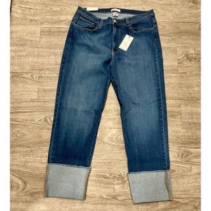 Judy Blue Jeans Straight Cuff Raw Hem Womens Blue Denim Size 2XL Made in USA NWT